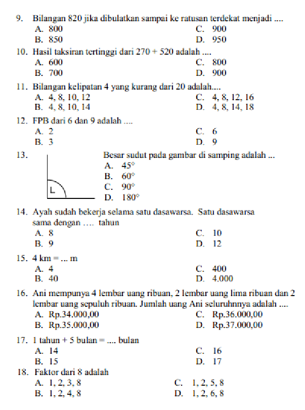 40 Soal PAS Matematika Kelas 4 Semester 1 Terbukti Bikin Anak Lulus Ujian Akhirnya Terungkap 40 Soal PAS Matematika Kelas 4 Semester 1 Terbukti Bikin Anak Lulus Ujian Akhirnya Terungkap