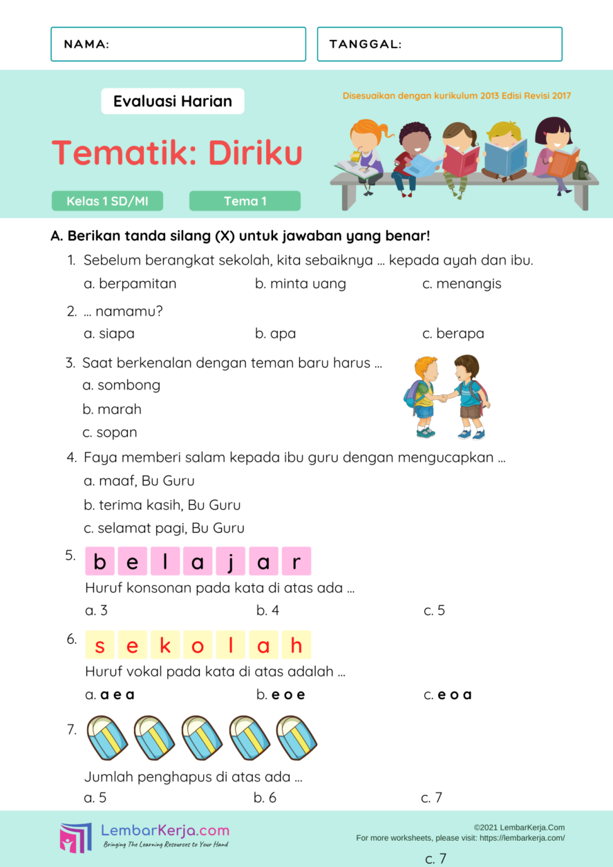 40 Soal Tema 1 Kelas 2 SD Soal Ulangan Siap Cetak, Wajib Tahu Rahasia Nilai Sempurna