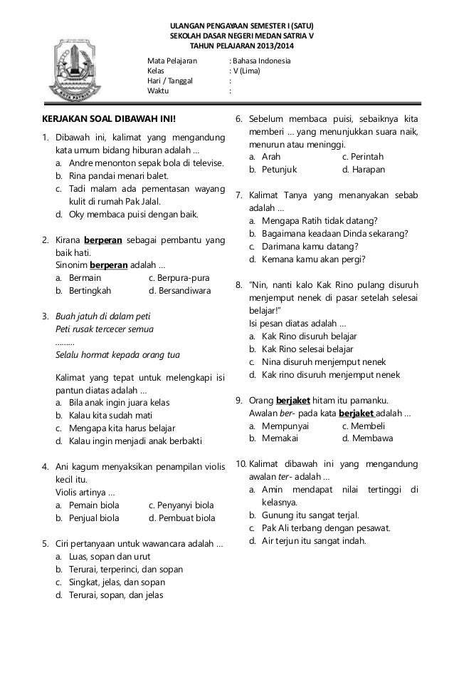 Belajar UTBK Ternyata Ada Kaitannya dengan 45 Soal Bahasa Indonesia Kelas 7 Semester 1 yang Wajib Dikuasai
