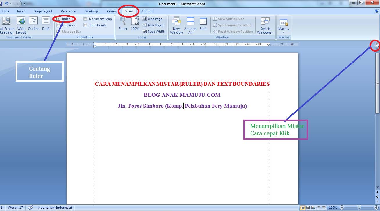 7 Rahasia Cara Mengubah Mistar Microsoft Word 2007 Agar Dokumen Lebih Rapi
