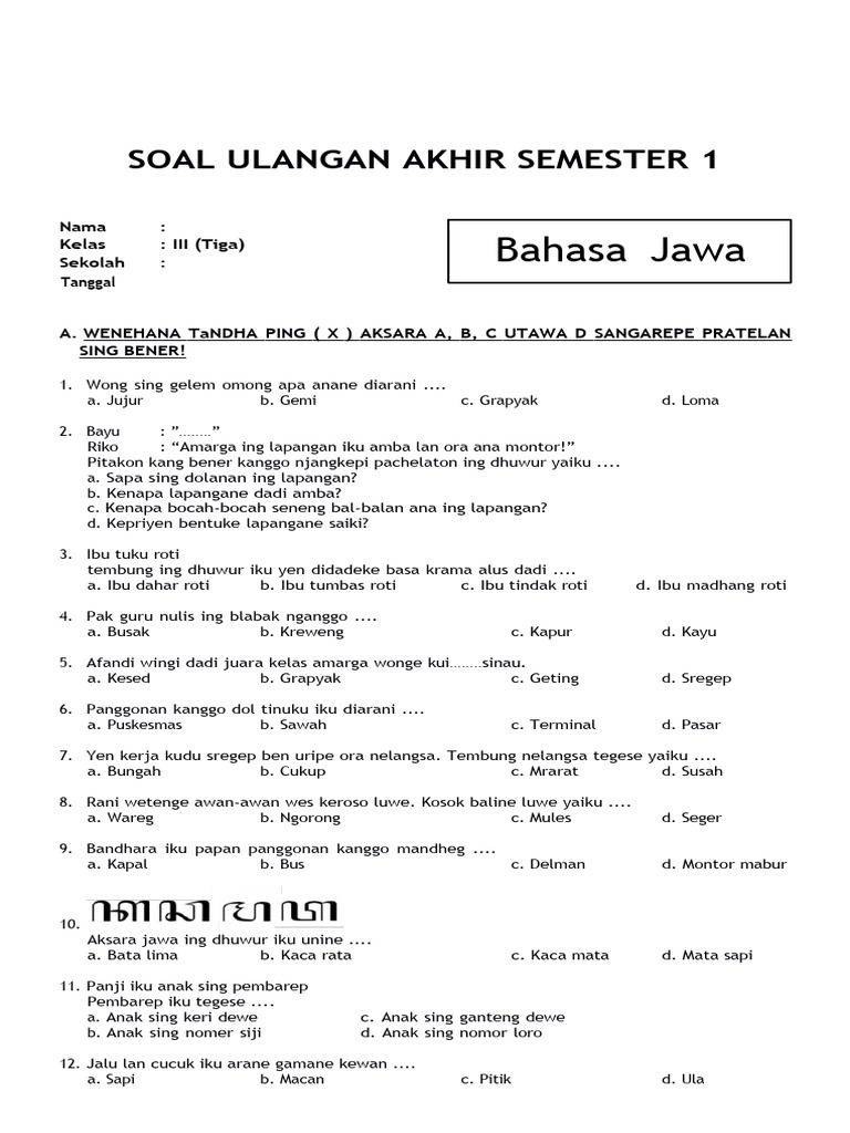 7 Tips Praktis Menguasai Contoh Soal UAS Kelas 3 Semester 1 Tema 1 Sebelum Ujian Dimulai