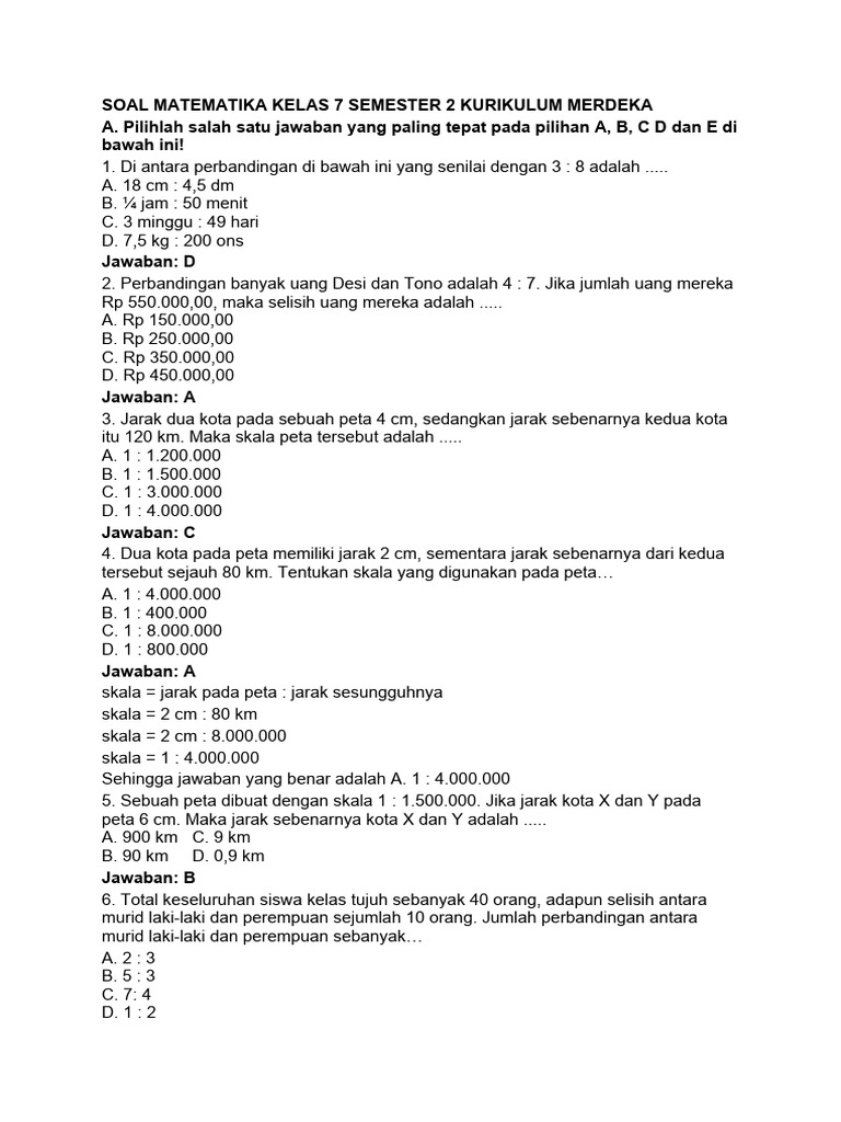 Ternyata Ini Kunci Sukses Mengerjakan Contoh Soal Matematika Kelas 7 Semester 2 2019 yang Sering Diabaikan