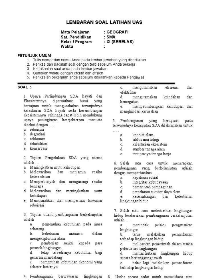 Rahasia Nilai Sempurna: Contoh Soal UAS Kelas 11 Semester 1 Beserta Jawabannya Rahasia Nilai Sempurna: Contoh Soal UAS Kelas 11 Semester 1 Beserta Jawabannya