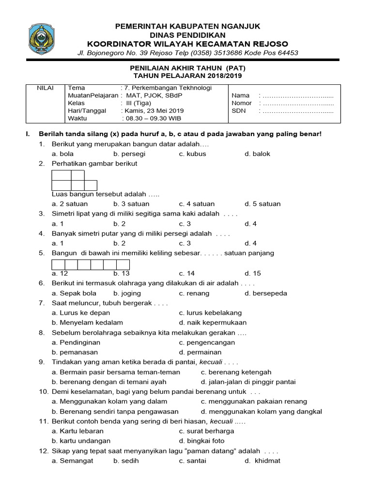 Wajib Tahu! Link Download Soal PAT Kelas 3 SD Terbaru Agar Nilai Anak Langsung Melejit Wajib Tahu! Link Download Soal PAT Kelas 3 SD Terbaru Agar Nilai Anak Langsung Melejit